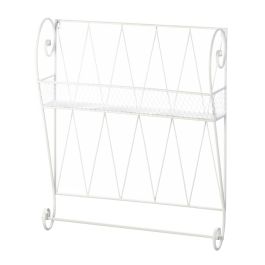 WHITE WIRE WALL SHELF